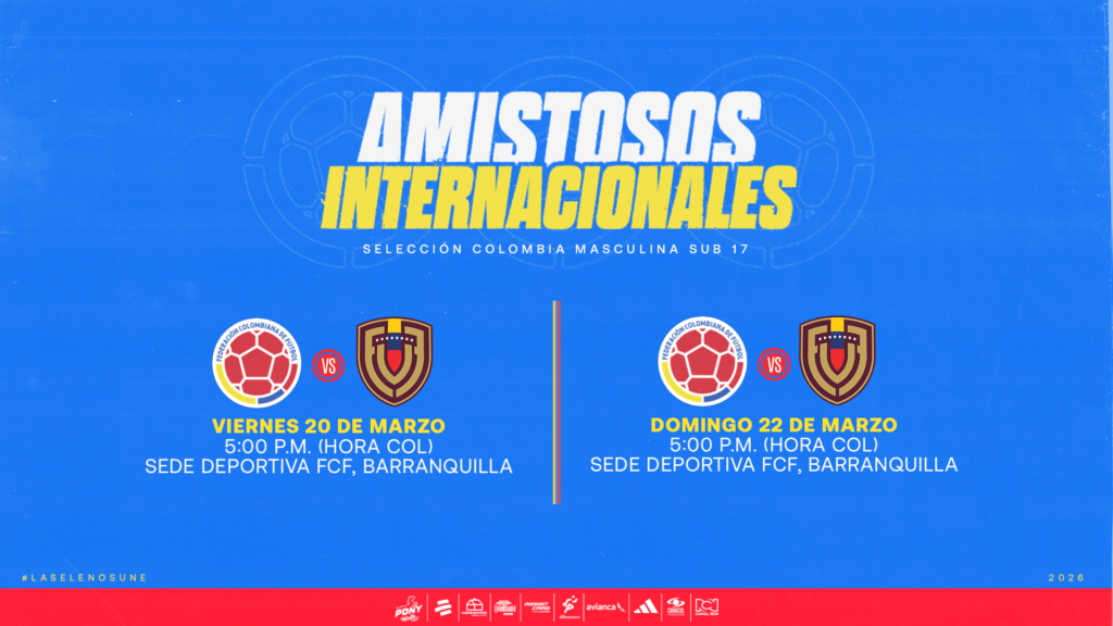 La Selección Colombia Sub-17, tendrá doble fogueo ante Venezuela rumbo al Sudamericano